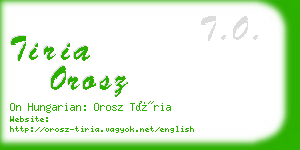 tiria orosz business card